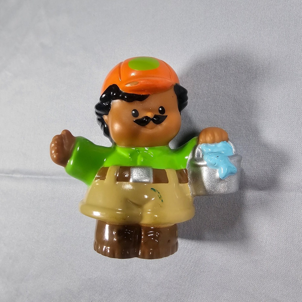 Mattel Little People Zoo Keeper Man with Bucket of Fish